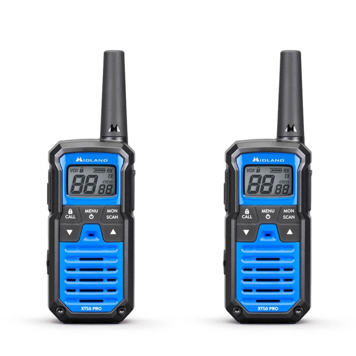 Midland Walkie Talkie XT50 Pro Duo Black/Blue in the group Sport, leisure & Hobby / Outdoor recreation / Walkie-talkies at TP E-commerce Nordic AB (C30404)