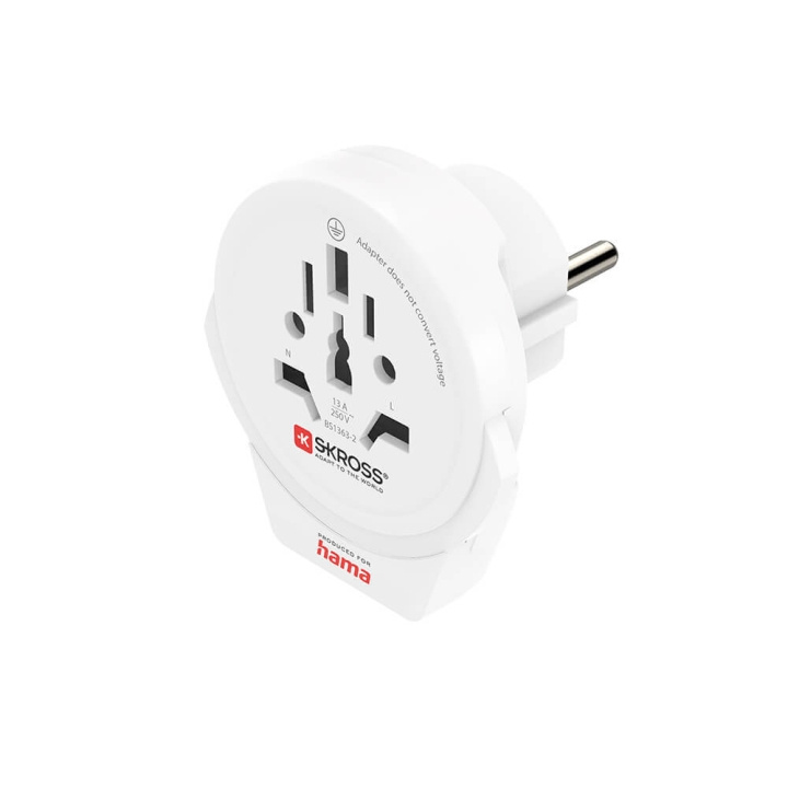 Hama World Travel Adapter WORLD-EU in the group HOME, HOUSEHOLD & GARDEN / Electricity & Lighting / Travel adapters at TP E-commerce Nordic AB (C30420)