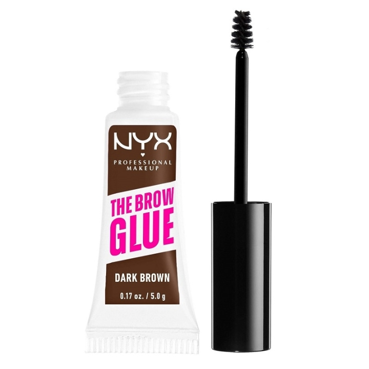 NYX PROF. MAKEUP The Brow Glue Instant Brow Styler 04 Dark Brown in the group BEAUTY & HEALTH / Makeup / Eyes & Eyebrows / Eyebrow gel at TP E-commerce Nordic AB (C30457)