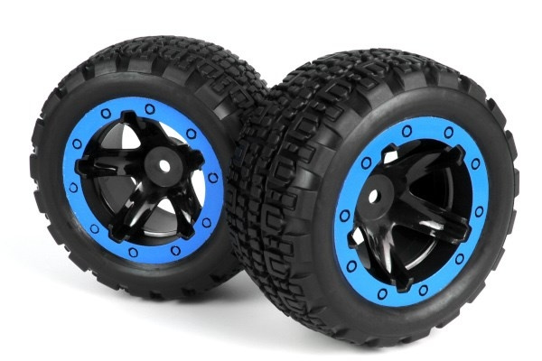 BLACKZON Slyder ST Wheels/Tires Assembled (Black/Blue) in the group TOYS, KIDS & BABY PRODUCTS / Radio controlled / Spare parts & Extra accessories / Blackzon at TP E-commerce Nordic AB (C30773)