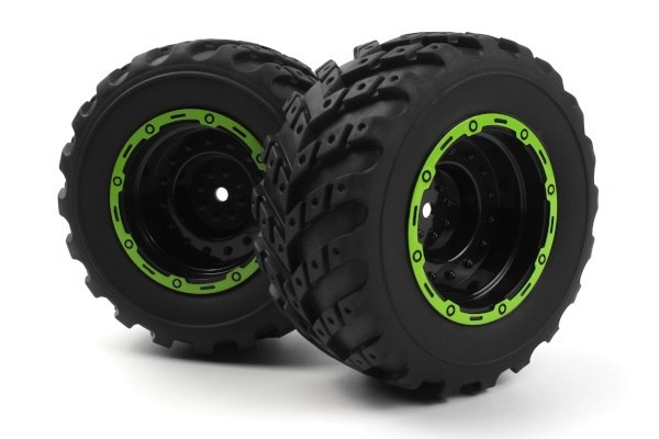 BLACKZON Smyter MT Wheels/Tires Assy (Black/Green/2pcs) in the group TOYS, KIDS & BABY PRODUCTS / Radio controlled / Spare parts & Extra accessories / Blackzon at TP E-commerce Nordic AB (C30835)
