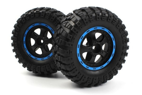 BLACKZON Smyter Desert Wheels/Tires Assembled (Black/Blue/2 in the group TOYS, KIDS & BABY PRODUCTS / Radio controlled / Spare parts & Extra accessories / Blackzon at TP E-commerce Nordic AB (C30838)