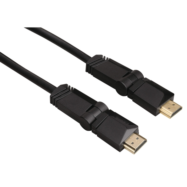 Hama Kabel HDMI Ethernet Roterande Guld Svart 3m in the group HOME ELECTRONICS / Cables & Adapters / HDMI / Cables at TP E-commerce Nordic AB (C30869)