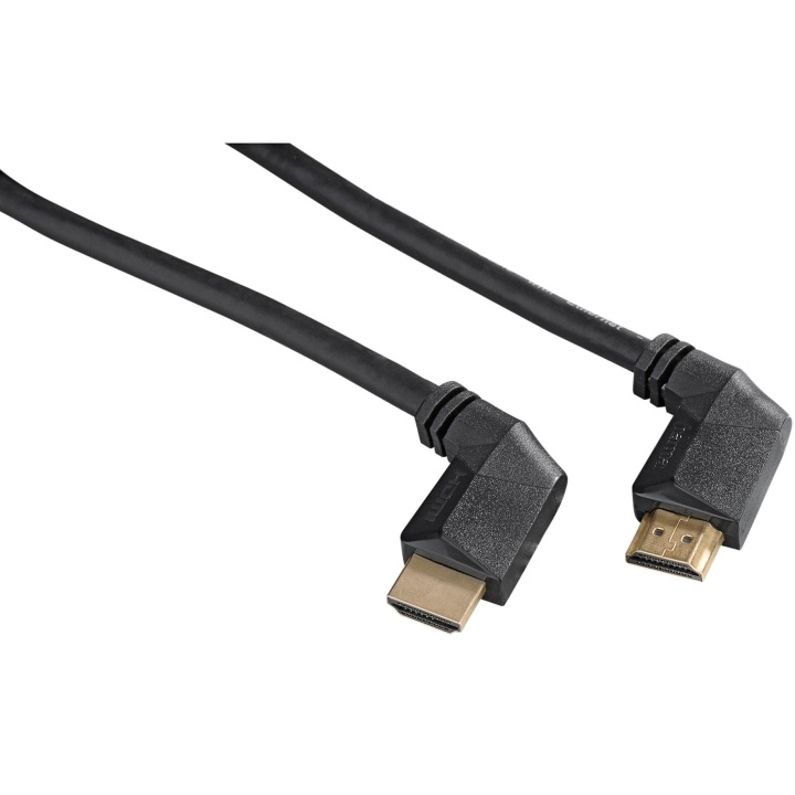 Hama High Speed HDMI™ Cable, plug - plug, 90°, Ethernet, gold-pl in the group HOME ELECTRONICS / Cables & Adapters / HDMI / Cables at TP E-commerce Nordic AB (C30872)