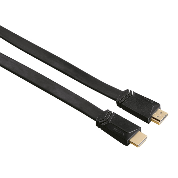 Hama Kabel HDMI Ethernet Platt Svart 3m in the group HOME ELECTRONICS / Cables & Adapters / HDMI / Cables at TP E-commerce Nordic AB (C30874)