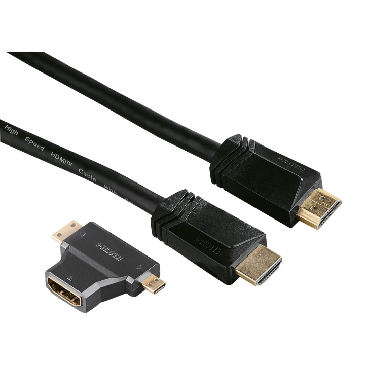 Hama High Speed HDMI™ Cable, plug - plug, Ethernet, 1.5 m + 2 HD in the group HOME ELECTRONICS / Cables & Adapters / HDMI / Cables at TP E-commerce Nordic AB (C30884)