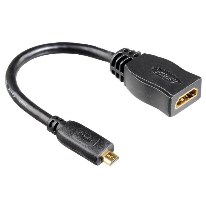 Hama Adapter HDMI Micro D-HDMI Hane-Hona Guld Svart in the group HOME ELECTRONICS / Cables & Adapters / HDMI / Adapters at TP E-commerce Nordic AB (C30890)