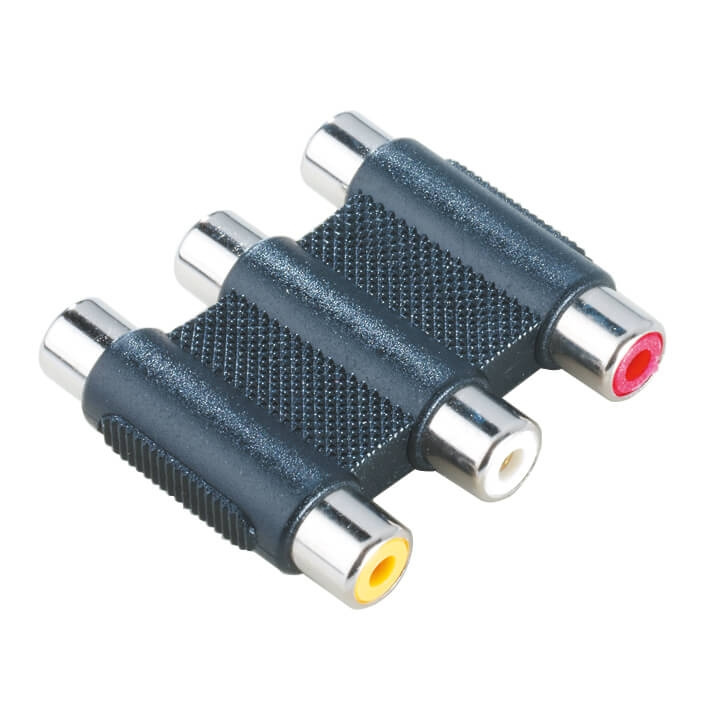 Hama Adapter 3RCA-3RCA Hona-Hona Svart in the group HOME ELECTRONICS / Cables & Adapters / RCA / Adapters at TP E-commerce Nordic AB (C30893)