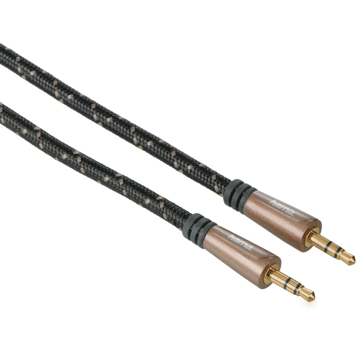 HAMA Audio Cable, 3.5 mm jack plug - plug, stereo, metal, gold-pl in the group HOME ELECTRONICS / Cables & Adapters / Audio analog / 3.5 mm at TP E-commerce Nordic AB (C30894)