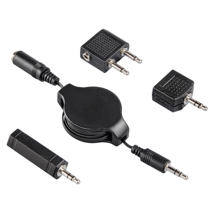 HAMA Adapter Kit Inkl Kabel 3.5mm Roll-Up 1.2m in the group HOME ELECTRONICS / Cables & Adapters / Audio analog / Adapters at TP E-commerce Nordic AB (C30895)
