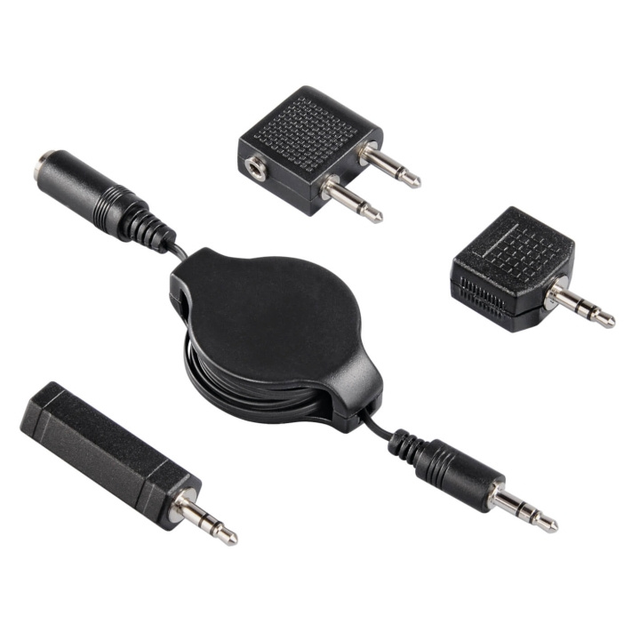 Hama Adapter Kit Inkl Kabel 3.5mm Roll-Up 1.2m in the group HOME ELECTRONICS / Cables & Adapters / Audio analog / Adapters at TP E-commerce Nordic AB (C30895)