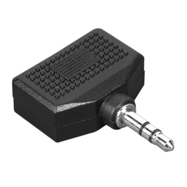 Hama Adapter Audio 2x3.5mm- 3.5mm 2xHona-Hane Svart in the group HOME ELECTRONICS / Cables & Adapters / Audio analog / Adapters at TP E-commerce Nordic AB (C30898)