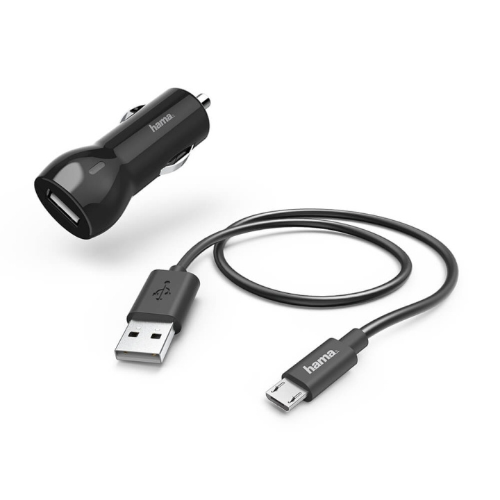 HAMA Charger 12V Micro-USB 2,4A loose Cable 1m Black in the group SMARTPHONE & TABLETS / Chargers & Cables / Car chargers / Car chargers micro-USB at TP E-commerce Nordic AB (C30950)