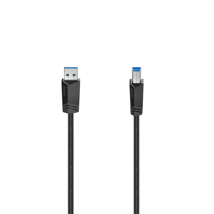 Hama Cable USB 3.0 5 Gbit/s 1.5m Black in the group COMPUTERS & PERIPHERALS / Computer cables / USB / USB-A / Cables at TP E-commerce Nordic AB (C30966)