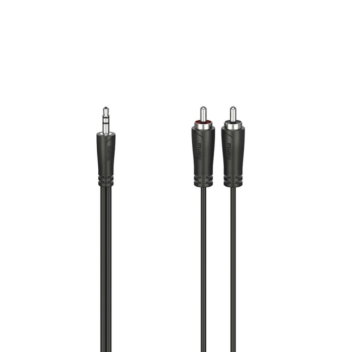 Hama Cable Audio 3.5-2x RCA Black 0.75m in the group HOME ELECTRONICS / Cables & Adapters / RCA / Cables at TP E-commerce Nordic AB (C31015)