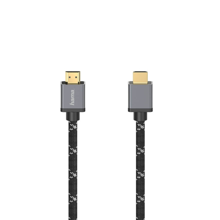 Hama Cable HDMI Ultra High Speed 8K 48Gbit/s Metal 1.0m in the group HOME ELECTRONICS / Cables & Adapters / HDMI / Cables at TP E-commerce Nordic AB (C31031)