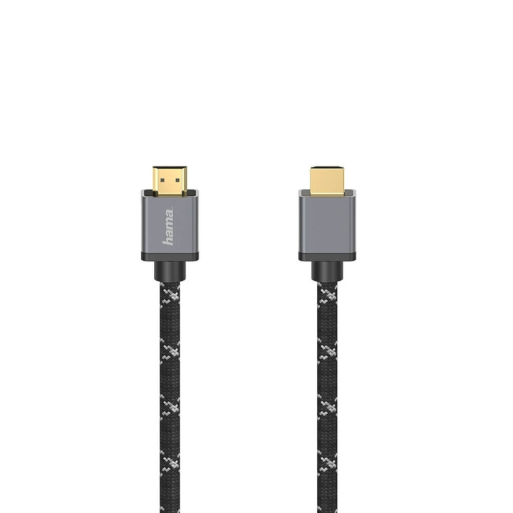 Hama Cable HDMI Ultra High Speed 8K 48Gbit/s Metal 2.0m in the group HOME ELECTRONICS / Cables & Adapters / HDMI / Cables at TP E-commerce Nordic AB (C31032)