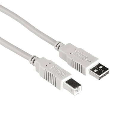 Hama Kabel USB A-B 10p Bulk Grå 3m in the group COMPUTERS & PERIPHERALS / Computer cables / USB / USB-A / Cables at TP E-commerce Nordic AB (C31062)