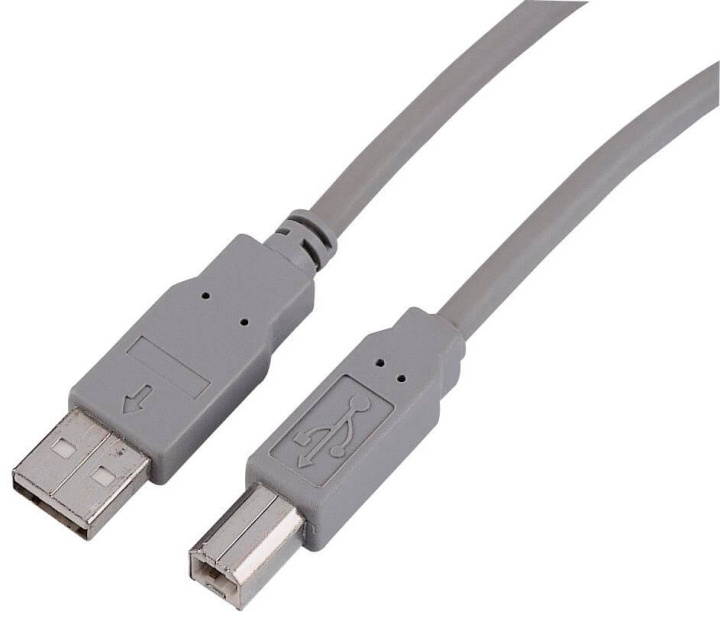 Hama Kabel USB A-B 10p Bulk Grå 5m in the group COMPUTERS & PERIPHERALS / Computer cables / USB / USB-A / Cables at TP E-commerce Nordic AB (C31063)
