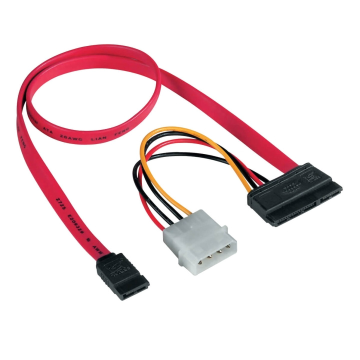 Hama Connection Cable Serial ATA w ith integrated power supply in the group COMPUTERS & PERIPHERALS / Computer cables / Internal / SATA at TP E-commerce Nordic AB (C31074)