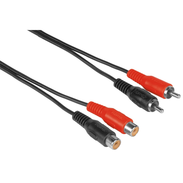 HAMA Audio Extension Cable 2 RCA M ale Plugs - 2 RCA Female Jacks in the group HOME ELECTRONICS / Cables & Adapters / RCA / Cables at TP E-commerce Nordic AB (C31095)