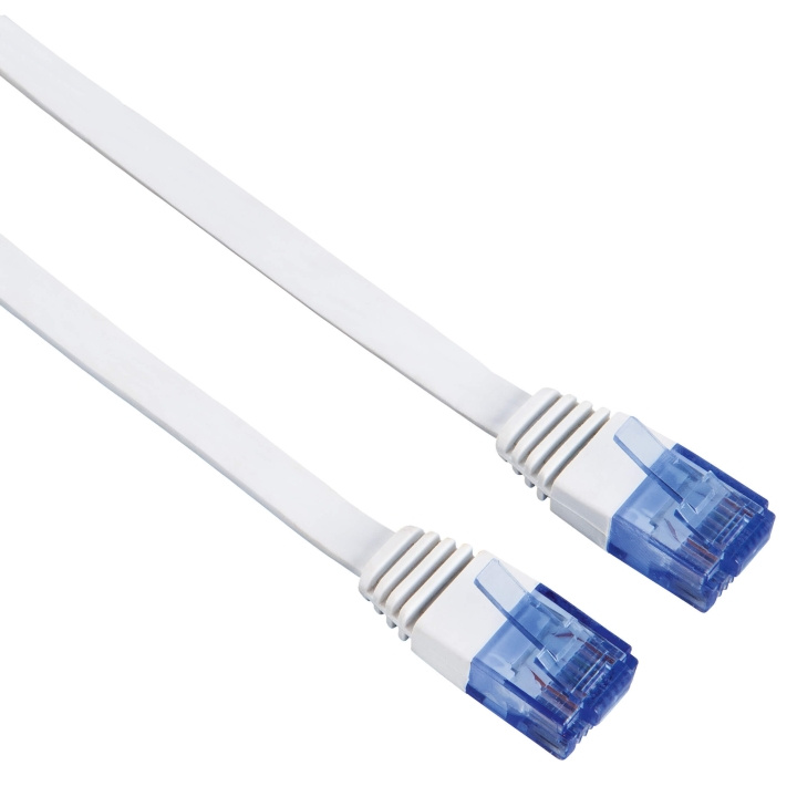 Hama Kabel Nätverk CAT6 UTP Flat Vit 5m in the group COMPUTERS & PERIPHERALS / Computer cables / Network cables / Cat6 at TP E-commerce Nordic AB (C31123)