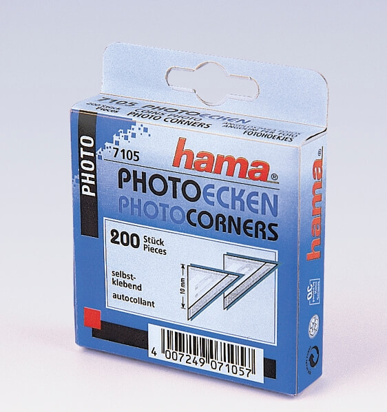 HAMA Photo Corners 200, 10 pcs. in a display box in the group HOME ELECTRONICS / Photo & Video / Photo equipment / Other at TP E-commerce Nordic AB (C31153)