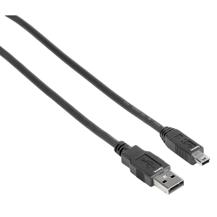 Hama USB 2.0 Connection Cable, A-p lug - mini B-plug (B5 pin), 1 in the group COMPUTERS & PERIPHERALS / Computer cables / USB / USB-A / Cables at TP E-commerce Nordic AB (C31154)