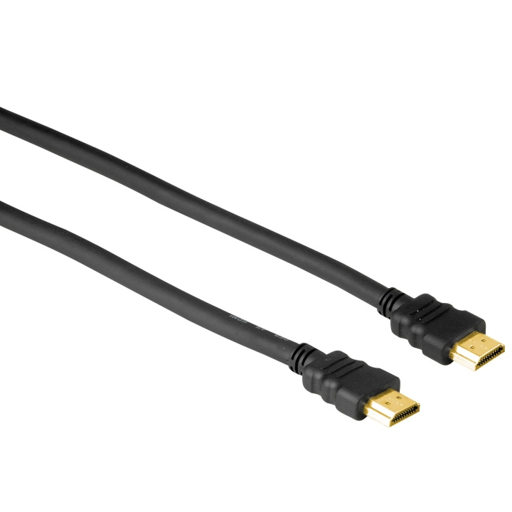 Hama Kabel HDMI A-A Guld Svart 2.0m in the group HOME ELECTRONICS / Cables & Adapters / HDMI / Cables at TP E-commerce Nordic AB (C31159)
