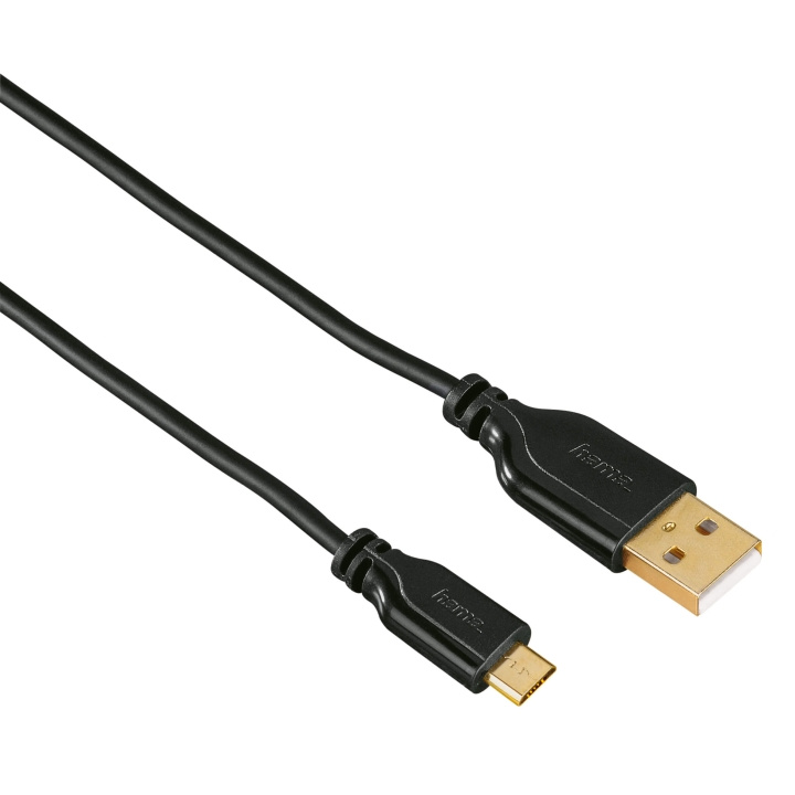 Hama Kabel USB-USB-Micro B Guld Svart 0.75m in the group COMPUTERS & PERIPHERALS / Computer cables / USB / Micro-USB / Cables at TP E-commerce Nordic AB (C31161)