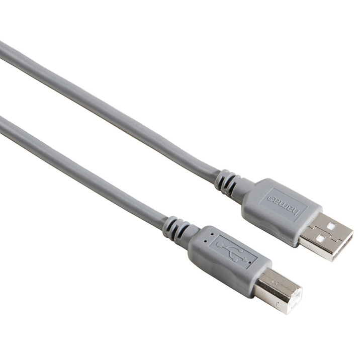 Hama Kabel USB A-B Grå 5m in the group COMPUTERS & PERIPHERALS / Computer cables / USB / USB-A / Cables at TP E-commerce Nordic AB (C31182)
