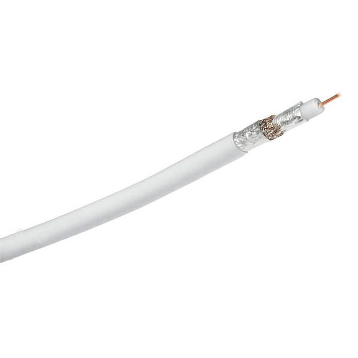 Hama Coaxial Cable 90dB 1.0mm White 100m in the group HOME ELECTRONICS / Cables & Adapters / Antenna cables & Accessories / Antenna cables at TP E-commerce Nordic AB (C31184)