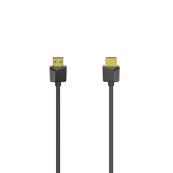 HAMA Kabel HDMI Ethernet Flexislim Svart 1.5m in the group HOME ELECTRONICS / Cables & Adapters / HDMI / Cables at TP E-commerce Nordic AB (C31186)