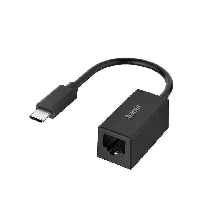 Hama Network Adapter USB-C 3.1 to RJ45/LAN in the group COMPUTERS & PERIPHERALS / Computer cables / Network cables / Adapters & Conductor joints at TP E-commerce Nordic AB (C31207)