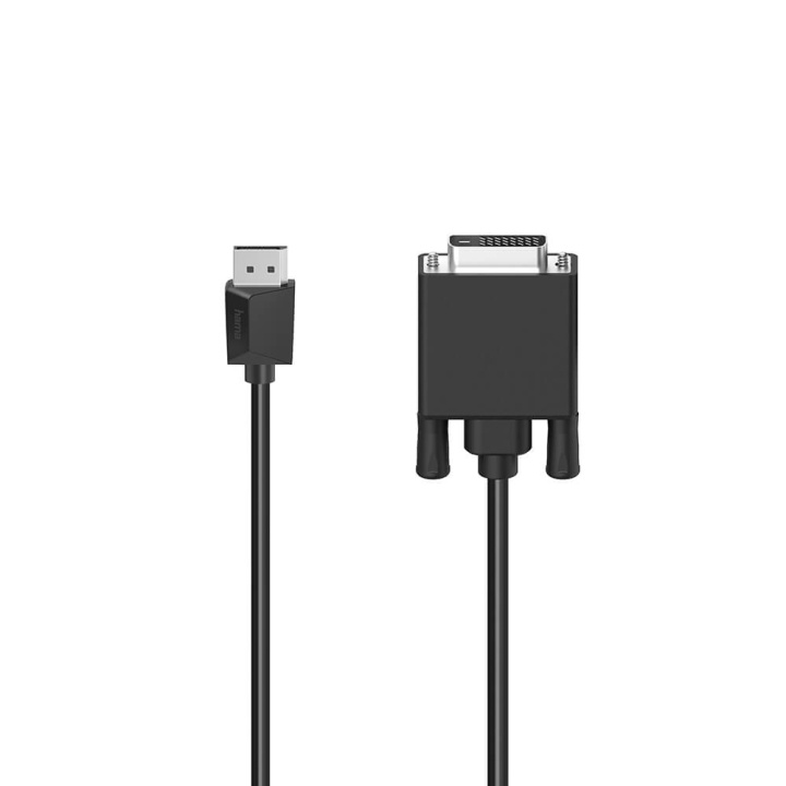 Hama Cable DisplayPort to DVI Ultra-HD 4K Black 1.5m in the group COMPUTERS & PERIPHERALS / Computer cables / DisplayPort / Cables at TP E-commerce Nordic AB (C31217)