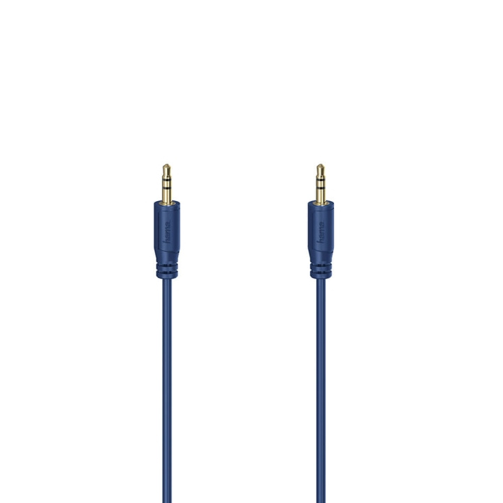 Hama Cable Audio Flexi-Slim 3.5mm-3.5mm Gold Blue 0.75m in the group HOME ELECTRONICS / Cables & Adapters / Audio analog / 3.5 mm at TP E-commerce Nordic AB (C31219)