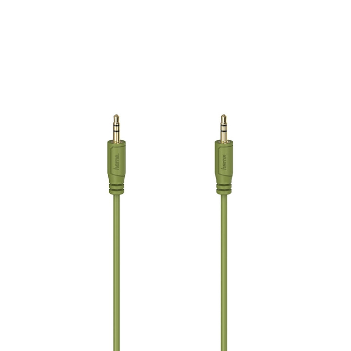 Hama Cable Audio Flexi-Slim 3.5mm-3.5mm Gold Green 0.75m in the group HOME ELECTRONICS / Cables & Adapters / Audio analog / 3.5 mm at TP E-commerce Nordic AB (C31221)