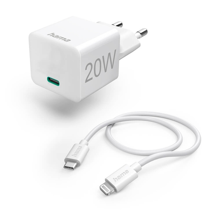 Hama Fast Charger 220V USB-C-Lightning in the group SMARTPHONE & TABLETS / Chargers & Cables / Wall charger / Wall charger Lightning at TP E-commerce Nordic AB (C31230)