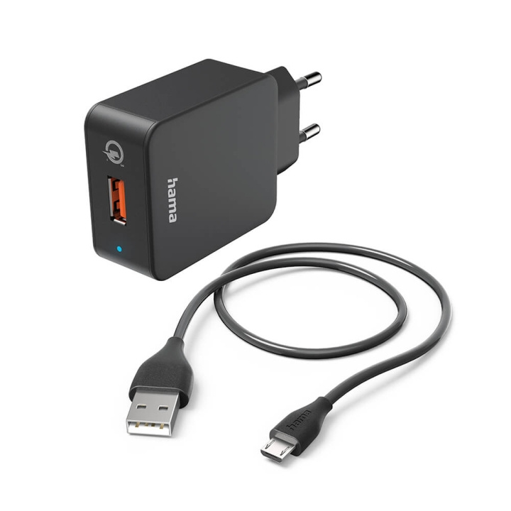 Hama Charger Micro-USB 220V Black 1.5m in the group SMARTPHONE & TABLETS / Chargers & Cables / Wall charger / Wall charger microUSB at TP E-commerce Nordic AB (C31231)