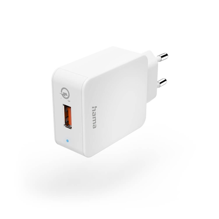 Hama Quick Charger 1x USB-A Qualcomm 19.5W White in the group SMARTPHONE & TABLETS / Chargers & Cables / Wall charger / Wall charger USB at TP E-commerce Nordic AB (C31233)