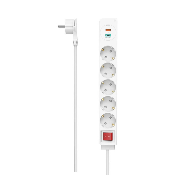 Hama Power Strip 5-Way USB-C/A 18W PD 1.4m White in the group HOME, HOUSEHOLD & GARDEN / Electricity & Lighting / Power strips at TP E-commerce Nordic AB (C31239)