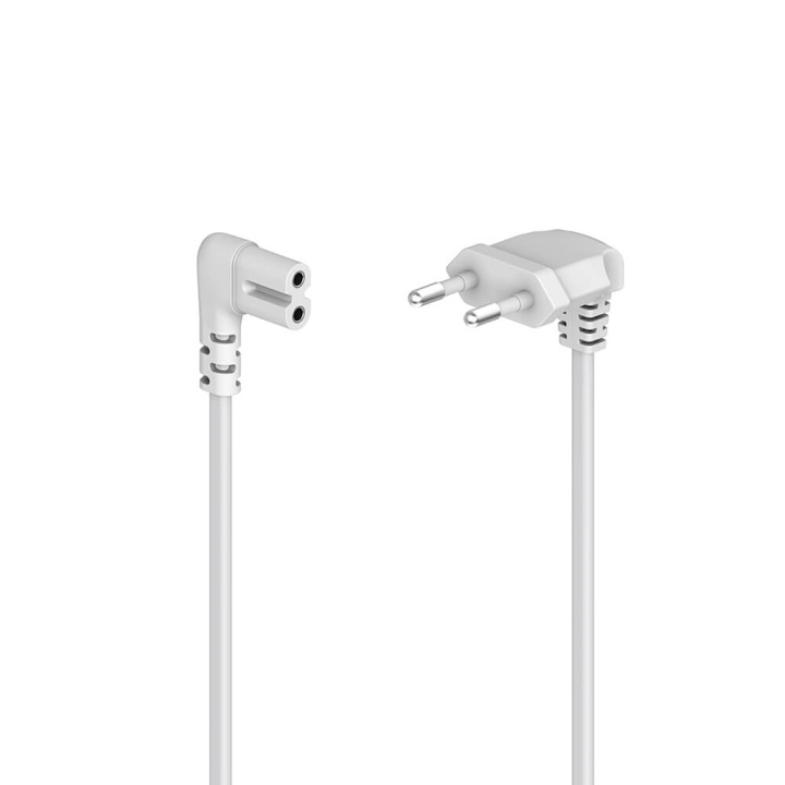Hama Power Cable Angled Euro Plug White 1.5m in the group COMPUTERS & PERIPHERALS / Computer cables / Internal / Power cables & Adapters at TP E-commerce Nordic AB (C31245)