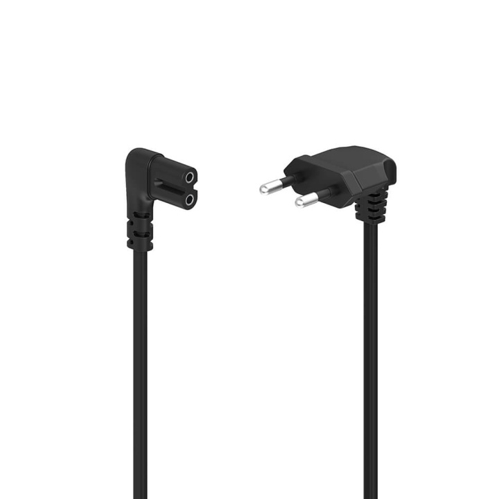 Hama Power Cable Angled Euro Plug Black 3.0m in the group COMPUTERS & PERIPHERALS / Computer cables / Internal / Power cables & Adapters at TP E-commerce Nordic AB (C31247)