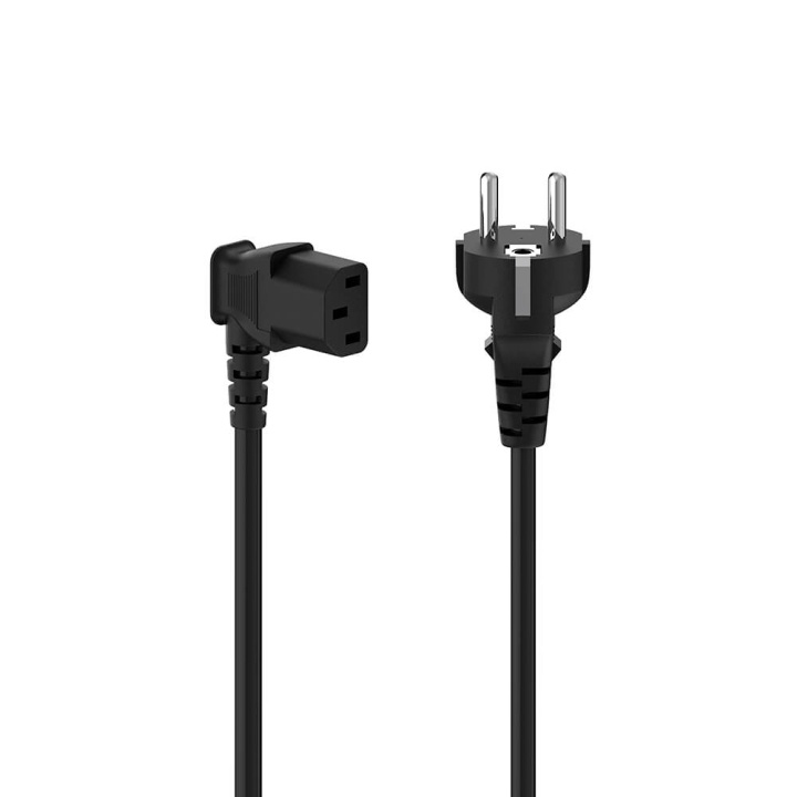 Hama Power Cable Angled 3-pole Black 5.0m in the group COMPUTERS & PERIPHERALS / Computer cables / Internal / Power cables & Adapters at TP E-commerce Nordic AB (C31250)