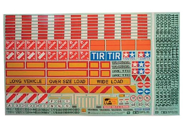 TAMIYA 1/14 Tractor/Trailer Sticker in the group TOYS, KIDS & BABY PRODUCTS / Radio controlled / Spare parts & Extra accessories / TAMIYA at TP E-commerce Nordic AB (C31505)
