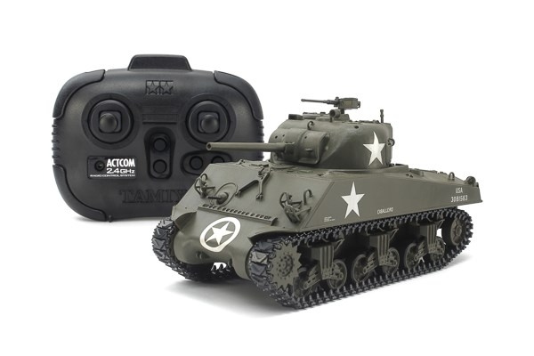 TAMIYA 1/35 R/C U.S. Medium Tank M4A3 Sherman (w/Control) in the group TOYS, KIDS & BABY PRODUCTS / Radio controlled / Other RC at TP E-commerce Nordic AB (C31805)