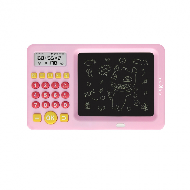 Maxlife MXWB-01 - Drawing board with calculator, pink in the group TOYS, KIDS & BABY PRODUCTS / Toys / Draw & Count at TP E-commerce Nordic AB (C32066)