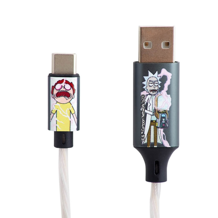 RICK&MORTY USB A to C Light-Up 1,2m Shock in the group SMARTPHONE & TABLETS / Chargers & Cables / Cables / Cables Type C at TP E-commerce Nordic AB (C32121)