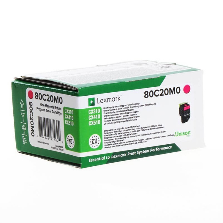 Lexmark Toner 80C20M0 802 Magenta, Return in the group COMPUTERS & PERIPHERALS / Printers & Accessories / Ink & Toner / Toner / Lexmark at TP E-commerce Nordic AB (C32167)