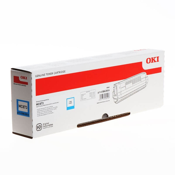 OKI Toner 45862816 Cyan High Capacity in the group COMPUTERS & PERIPHERALS / Printers & Accessories / Ink & Toner / Toner / OKI at TP E-commerce Nordic AB (C32190)
